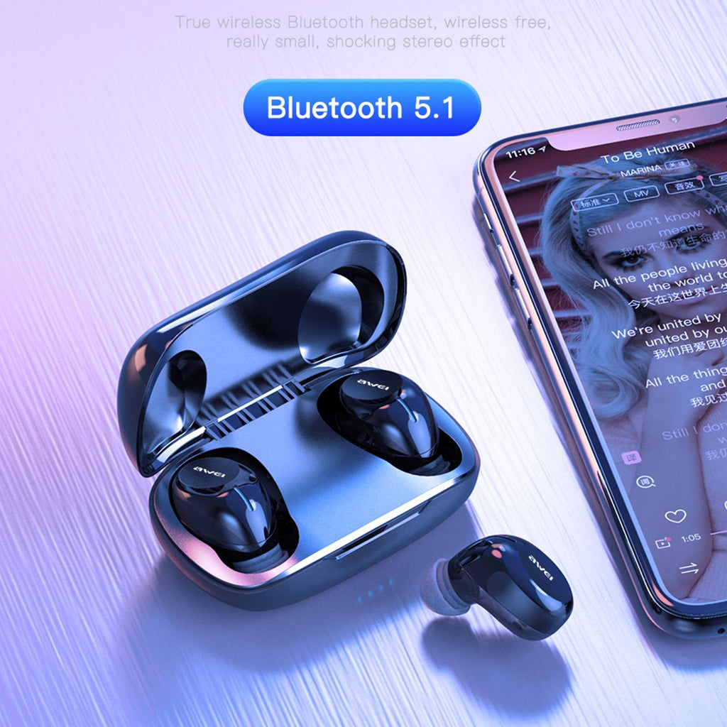 NNEDSZ Wireless Bluetooth 5.1 Headset - True Compact And Colourful - Black-2