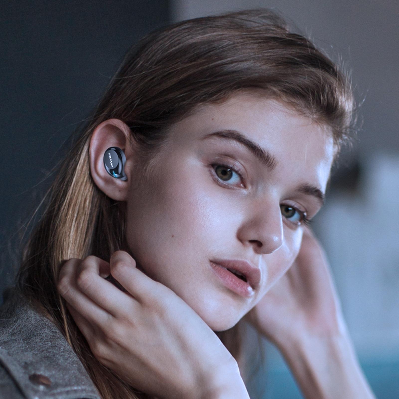 NNEDSZ Wireless Bluetooth 5.1 Headset - True Compact And Colourful - Black-3