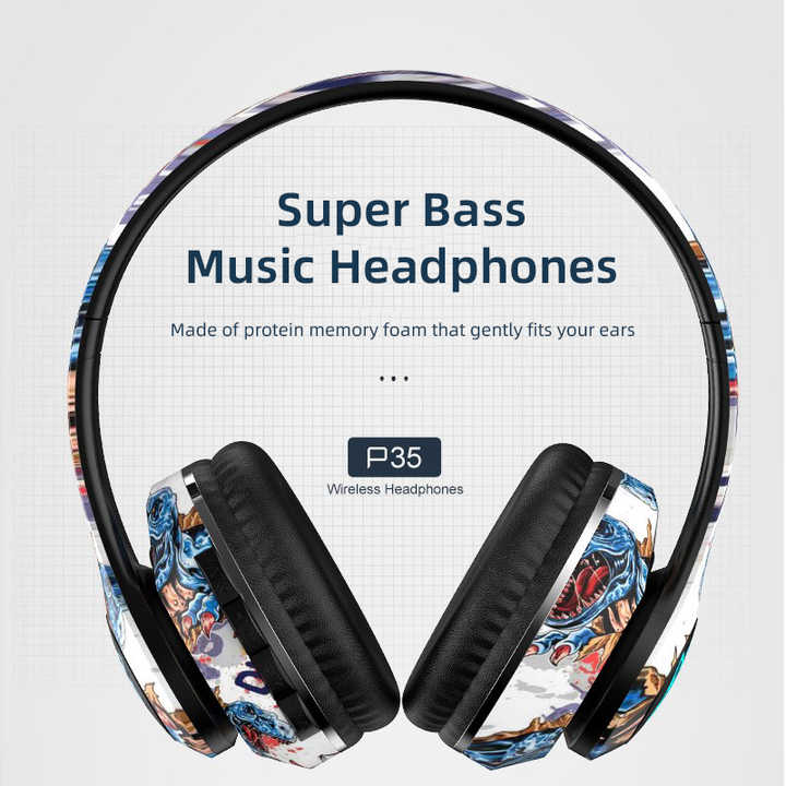 NNEDSZ Wireless Bluetooth Headphones - Stylish Over-Ear Design with Long Battery Life, Hi-Fi Sound, and Universal Compatibility (colour D)-1